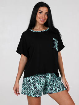 3122 ЖЕНСКАЯ ПИЖАМА (шорты) (Ментол) - А-дина фото 4