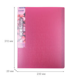 Expert Complete Trend ICEberries Папка с вкладышами 40 л. A4 600 мкм 20 мм лён 1 шт. брусника EC211720070