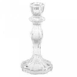 Подсвечник стеклянный "Клодетт" h20,5см, чаша д4,2см, h2см, основание д9,5см, в коробке (Китай)