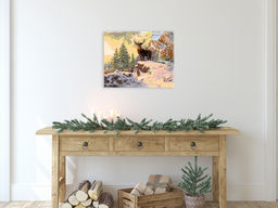 ФРЕЯ PNB/PL-334 Набор для раскрашивания по номерам 50 х 40 см Олени на природе