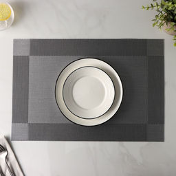 Цена за 12 шт. Салфетка сервировочная на стол Доляна «Шахматы», 45×30 см, серебристая