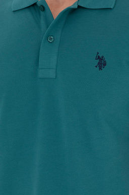 Мужская темно-зеленая базовая футболка - U.s. polo assn фото 7