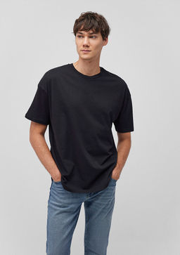 2li Oversize Siyah Basic Ti??rt Seti - Mavi фото 2
