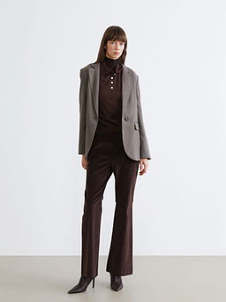 Ekose Kad?n Blazer Ceket