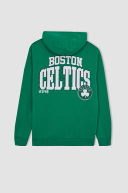 DeFactoFit NBA Boston Celtics толстая толстовка стандартного кроя с капюшоном  фото 9