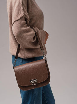 Сумка кожаная Azaro 30741 коричневый какао