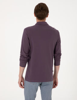 Mor Slim Fit K_vr_lmaz Polo Yaka Basic Pike Sweatshirt - Pierre cardin фото 5