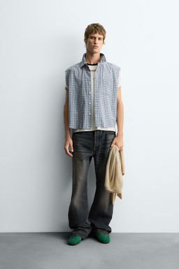 CROPPED FIT CHECK SHIRT