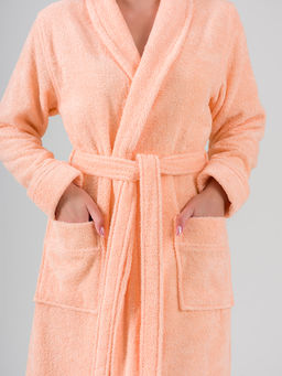 Халат махровый KARNA NORA (Абрикосовый)  фото 8