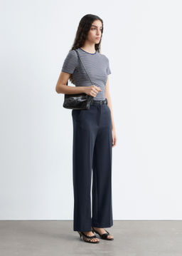 Pantalones rectos con pliegues marcados - H&m фото 10