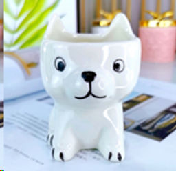 Кашпо 6х8х10 см Собака / WN40 /уп 100/ белое - ГалеонТрейд фото 2