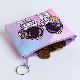 Цена за 2 шт. Кошелёк детский «Космонавты», монетница, на молнии, МИКС