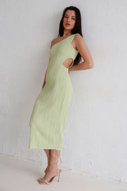12605 Платье асимметричное фисташковое - Martichelli фото 6