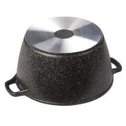 Кастрюля с антипригарным покрытием 5л, д26см Гранит, h13см, s0,4см, литые ручки, стеклянная крышка с пароотводом, подарочная упаковка (Россия) - Домашняя мода фото 4