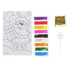 Открытка - фреска своими руками на новый год «Дед Мороз», набор для творчества