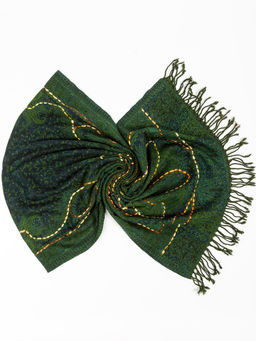 Палантин с вышивкой (шерсть вареная) в ассортименте № Тк906/59