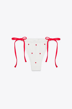 EMBROIDERED ELASTICATED BIKINI BOTTOMS