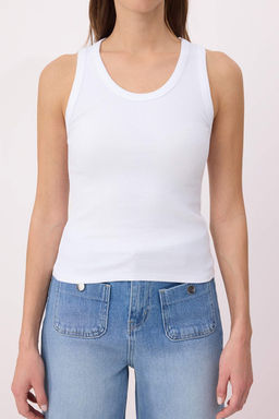 Kahverengi Fitted/Vucuda Oturan Havuz Yaka Kolsuz Fitilli Esnek Orme Atlet TWOSS26AL00062 - Trendyolmilla фото 7