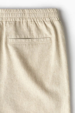 Pantal?n corto en mezcla de lino Regular Fit - H&m фото 6