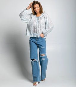 Блуза #КТ197 (1), ментоловый