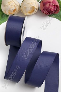 Лента репсовая 4 см*20 ярд "1 сорт" (SF-1349) темно-синий №241