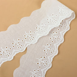 Кружево шитьё, 55 мм, 13±1 м, белое