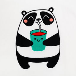 Полотенце - пончо детское махровое «Крошка Я. Панда», 60×120 см, хлопок 100%, белое