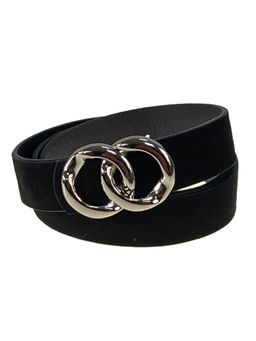 Ремень женский из искусственной замши, цвет черный