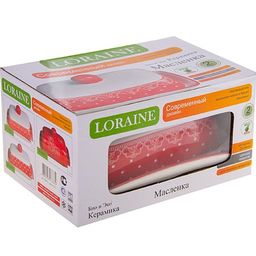 25812 Маслёнка с крышкой 2 пр Красный Узор LR(х24) - Mayer&boch фото 3