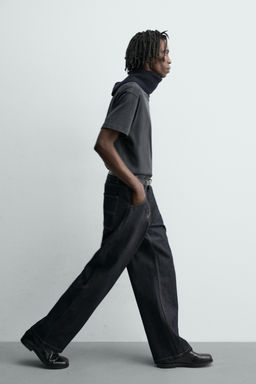 BAGGY FIT CARPENTER JEANS WITH TOPSTITCHING - Zara фото 5