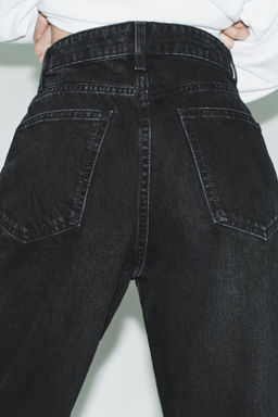 JEANS TRF MOM FIT TIRO ALTO / Negro - Zara фото 6