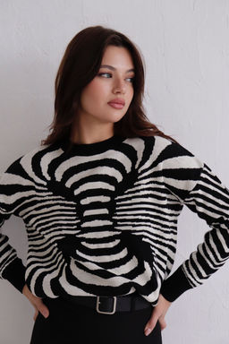 10446 Джемпер чёрно-белый - Martichelli фото 13