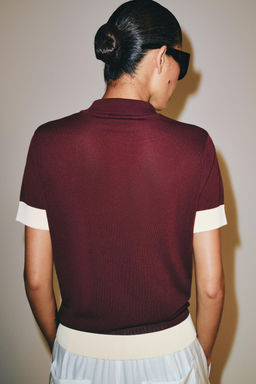 POLO PUNTO CREMALLERA / Burgundy - Zara фото 3