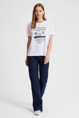 Kad_n Beyaz Bisiklet Yaka Ti__rt - U.s. polo assn фото 4