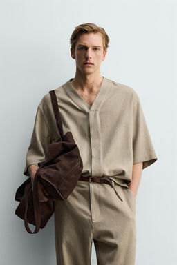 CAMISA RELAXED FIT VISCOSA - C??AMO / Vis?n - Zara фото 2