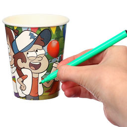 Цена за 10 шт. Стакан бумажный-раскраска С Днем Рождения!, 250 мл, Гравити Фолз - Disney фото 6