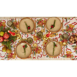 Скатерть новогодняя Доляна Новогодние колокольчики 145*300 +/- 2 см, 100% п/э  фото 6