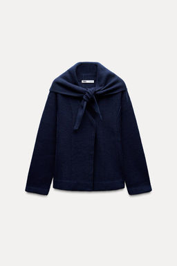 100% WOOL SCARF JACKET - Zara фото 4