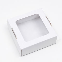 Цена за 10 шт. Коробка самосборная, с окном, крафт, белая, 16 х 16 х 6 см - Simaland фото 2