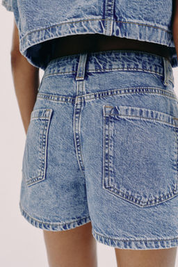 FALDA PANTAL?N Z1975 DENIM CRUZADA / Azul medio - Zara фото 10