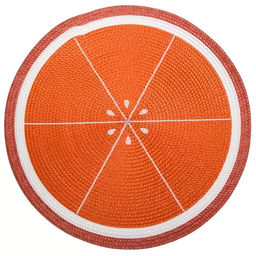 Салфетка для стола полимер, 38 см, круглая, Апельсин, Y4-9134 (494769)