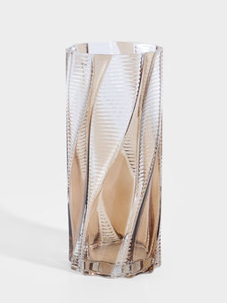 Ваза стекло настольная "Херби" 30х12,5 см, прозрачно-коричневый