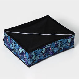 Органайзер для хранения белья Доляна Тропики, 24 ячейки, с прозрачной крышкой, 383012 см, синий  фото 7