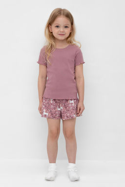 К 1596/морозная вишня,единороги пижама дет