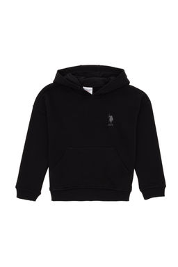 Черная базовая толстовка с капюшоном для мальчика - U.s. polo assn фото 6