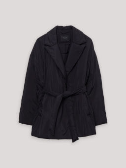 Куртка с поясом N055/charcoal - Emka фото 10