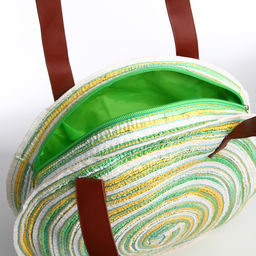 Сумка пляжная на молнии, цвет зелёный - Simaland фото 4