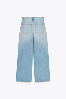 TRF WIDE-LEG HIGH-WAIST JEANS WITH CROSSOVER WAIST - Zara фото 6