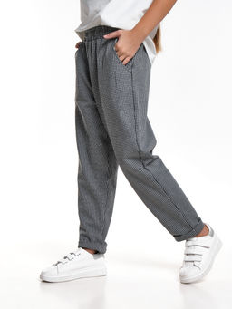 Брюки черная клетка для девочки 22-7968 клетка - Mini maxi фото 5