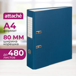 Папка-регистратор ,80 мм Элементари ,син Экономи,мет уголк.,ПБП1,карм.кор - Attache фото 2